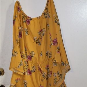 Yellow flowered romper